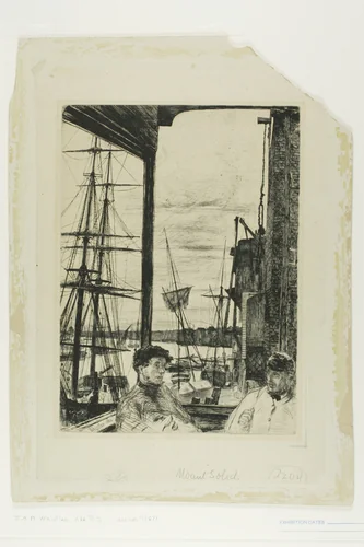 Rotherhithe by James McNeill Whistler, print, 1860