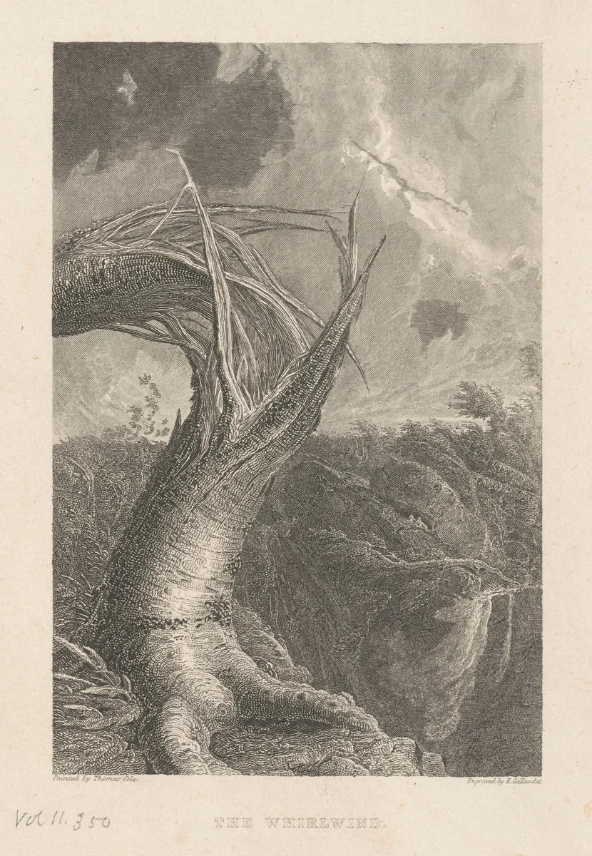 The Whirlwind by Edward Gallaudet; Thomas Cole, print, 1836