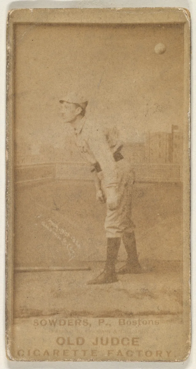 Sowders, Pitcher, Boston, from the Old Judge series (N172) for Old Judge Cigarettes by Goodwin & Company, photograph, 1887-1890