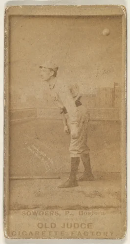 Sowders, Pitcher, Boston, from the Old Judge series (N172) for Old Judge Cigarettes by Goodwin & Company, photograph, 1887-1890