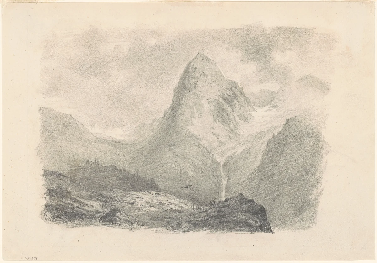 The Alps [recto] by John Singer Sargent, drawing, 1868-1869