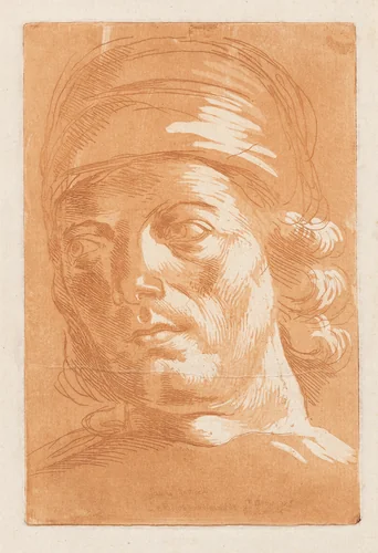 Head of a Man by Sandro Botticelli, print, 1785