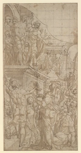 Ecce Homo by Maarten van Heemskerck, drawing, 1510-1574