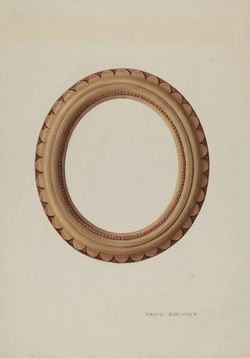 Pottery Picture Frame by Fritz Boehmer, index of american design, 1939
