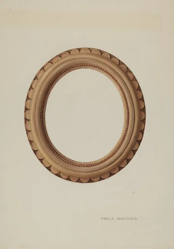 Pottery Picture Frame by Fritz Boehmer, index of american design, 1939