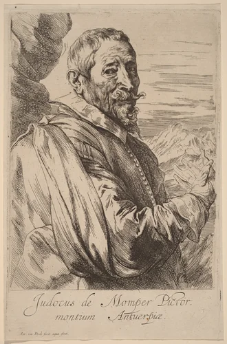 Jodocus de Momper by Anthony van Dyck, print, 1626-1641