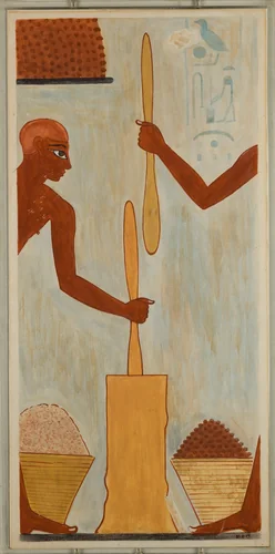 Pounding Meal, Tomb of Rekhmire by Nina de Garis Davies, artwork, -1504