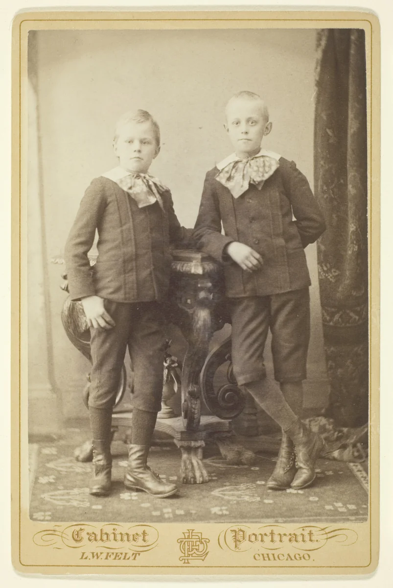 Two Boys by L. W. Felt, photograph, 1870-1899
