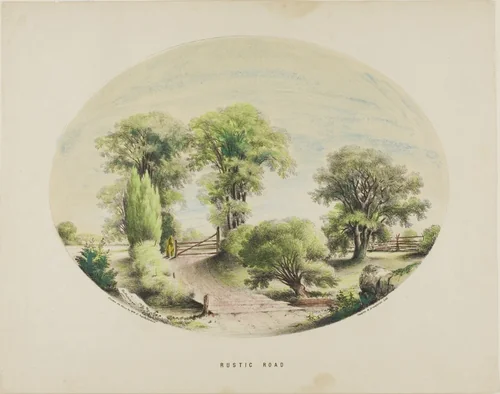 Rustic Road by William Newton Bartholomew, print, 1849