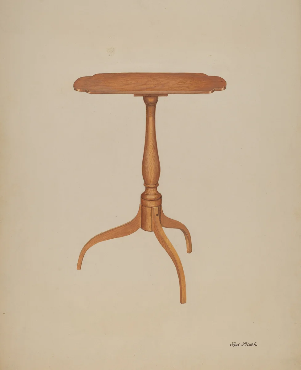 Candle Stand by Rex F. Bush, index of american design, 1938