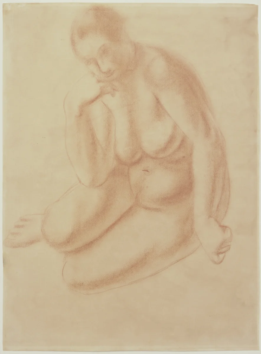 Seated Nude by André Derain, drawing, 1920