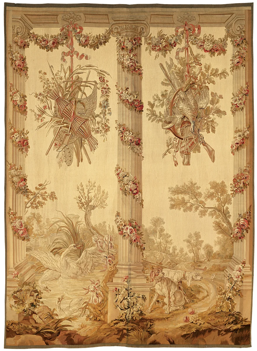 A Panel from a Porticoes Series by Jean-Baptiste Oudry
Jean Baptiste Huet, textile, 1775-1800
