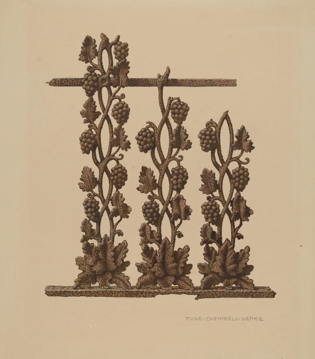 Fence by Rose Campbell-Gerke, index of american design, 1940