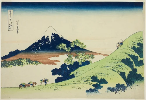 Inume Pass in Kai Province (Koshu Inume-toge), from the series "Thirty-six Views of Mount Fuji (Fugaku sanjurokkei)" by Katsushika Hokusai (葛飾 北斎), print, 1825-1838