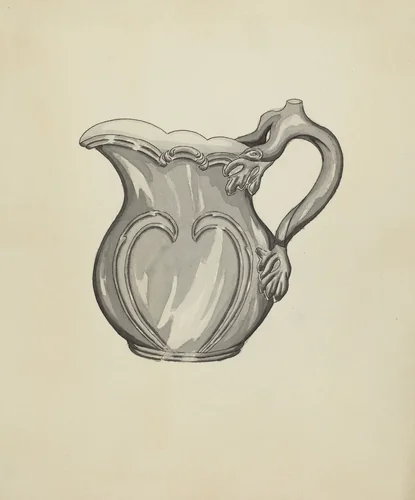 Silver Plated Water Pitcher by Ellen Duncan, index of american design, 1936