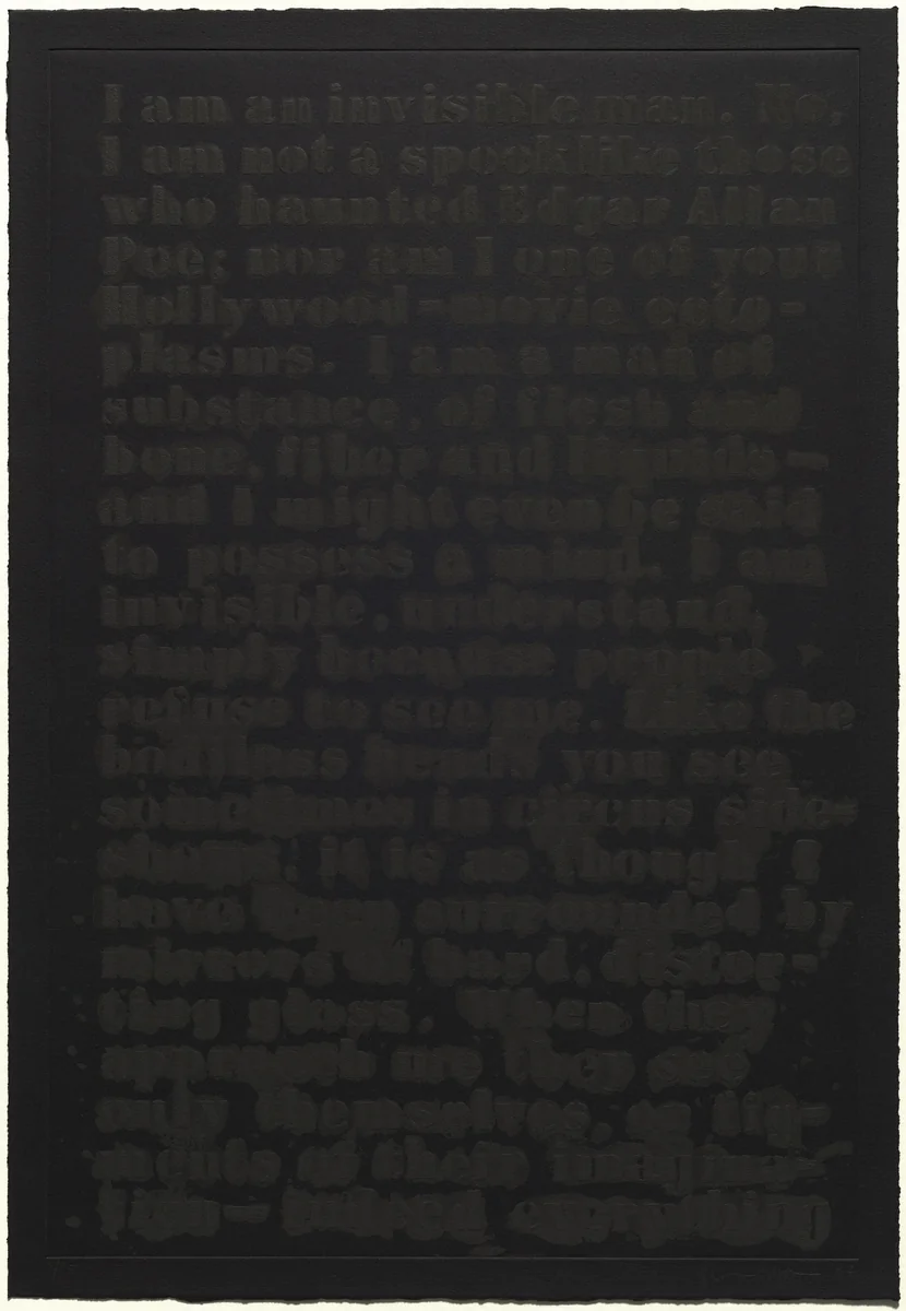 Untitled: Four Etchings [D] by Glenn Ligon, print, 1992