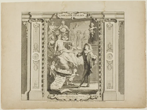 Théatre Italien, frontispiece to the Livre de Scenes Comiques by Gabriel Huquier, print, 1729-1732