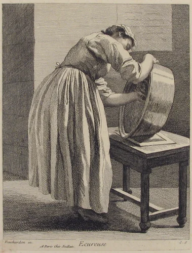 Scullery Maid by Edme Bouchardon, print, 1737