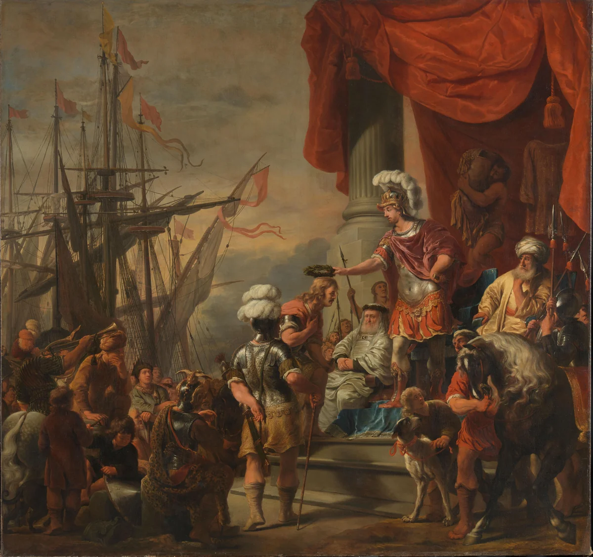 Aeneas Crowning Cloanthus by Ferdinand Bol, painting, 1661-1663