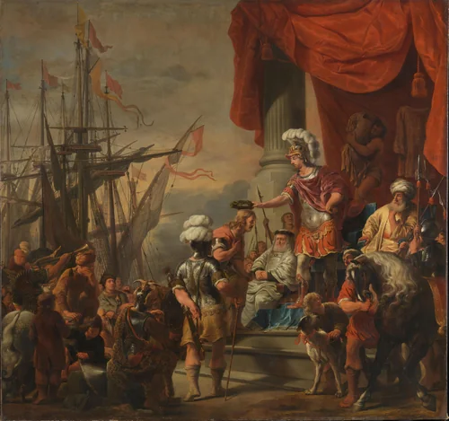 Aeneas Crowning Cloanthus by Ferdinand Bol, painting, 1661-1663