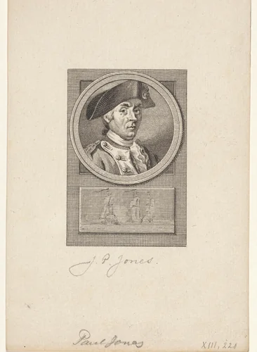 Portret van John Paul Jones by Reinier Vinkeles, print, 1783-1795