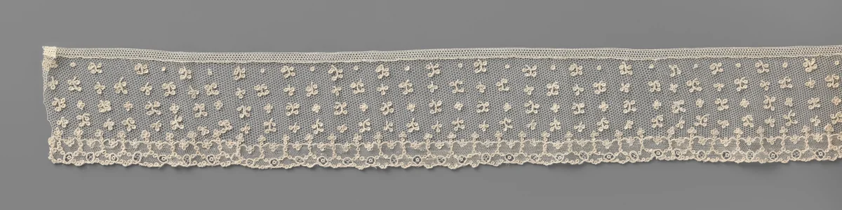 Strook naaldkant met veelsoortige blaadjes by anonymous, other, 1790-1799