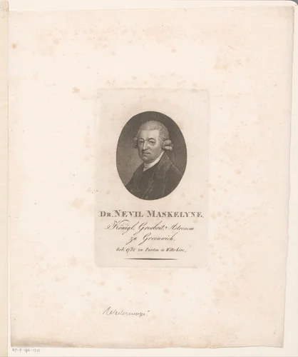 Portret van Nevil Maskelyne by Konrad Westermayr, print, 1775-1834