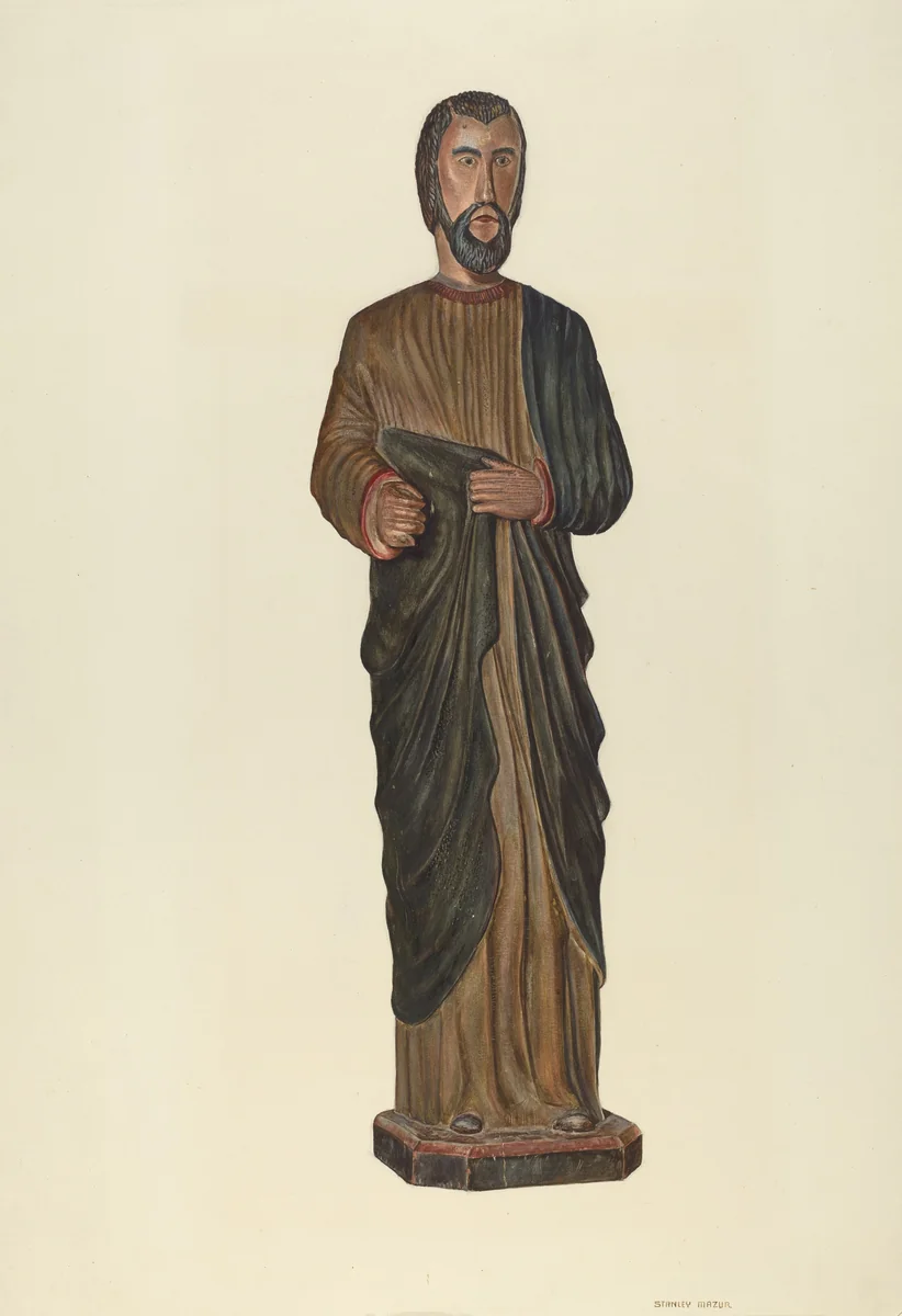 St. Joseph Carving by Stanley Mazur, index of american design, 1938