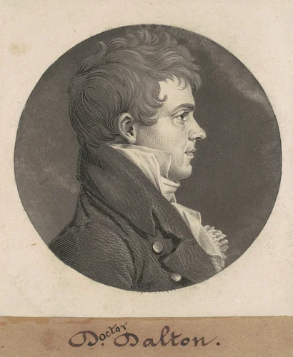 Doctor Dalton by Charles B. J. Févret de Saint-Mémin, print, 1809
