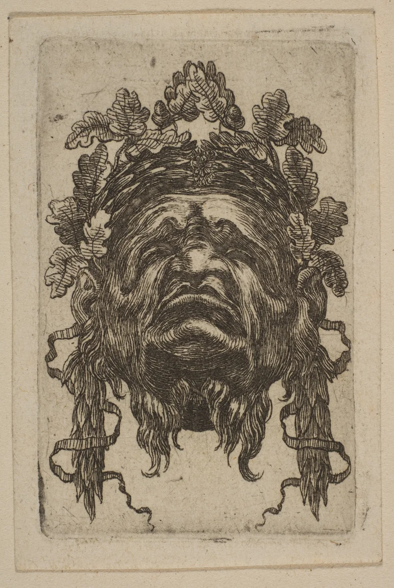 Mask by Stefano della Bella, print, 1610-1664