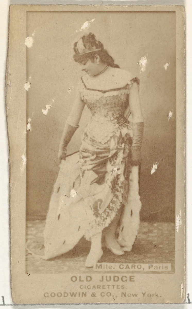 Mlle. Caro, Paris, from the Actors and Actresses series (N171) for Old Judge Cigarettes by Goodwin & Company, photograph, 1886-1890
