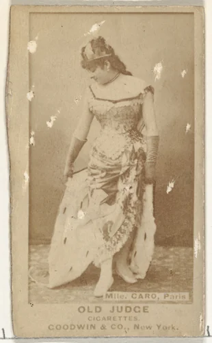Mlle. Caro, Paris, from the Actors and Actresses series (N171) for Old Judge Cigarettes by Goodwin & Company, photograph, 1886-1890