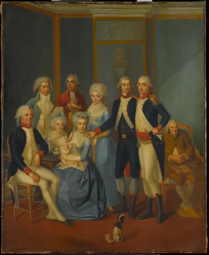Portrait of a Military Family by early 19th century painter, painting, 1789-1790