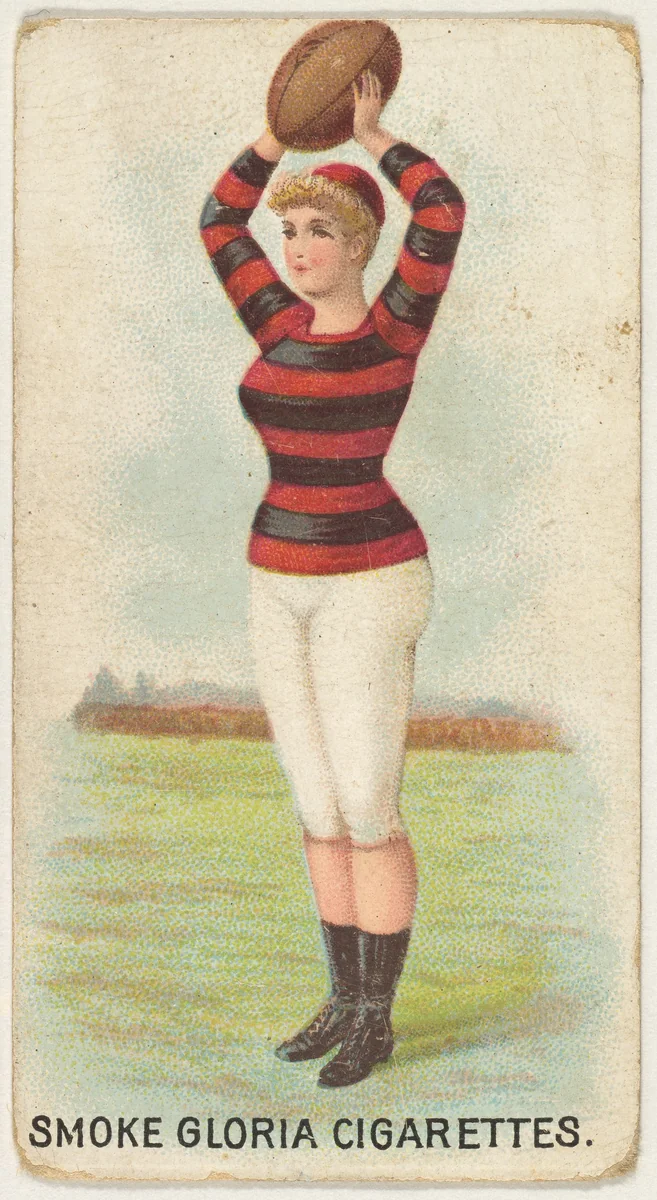 From the series "Sports Girls" (C190), issued by the American Cigarette Company, Ltd., Montreal, to promote Gloria Cigarettes by American Cigarette Company, Ltd., print, 1885-1895