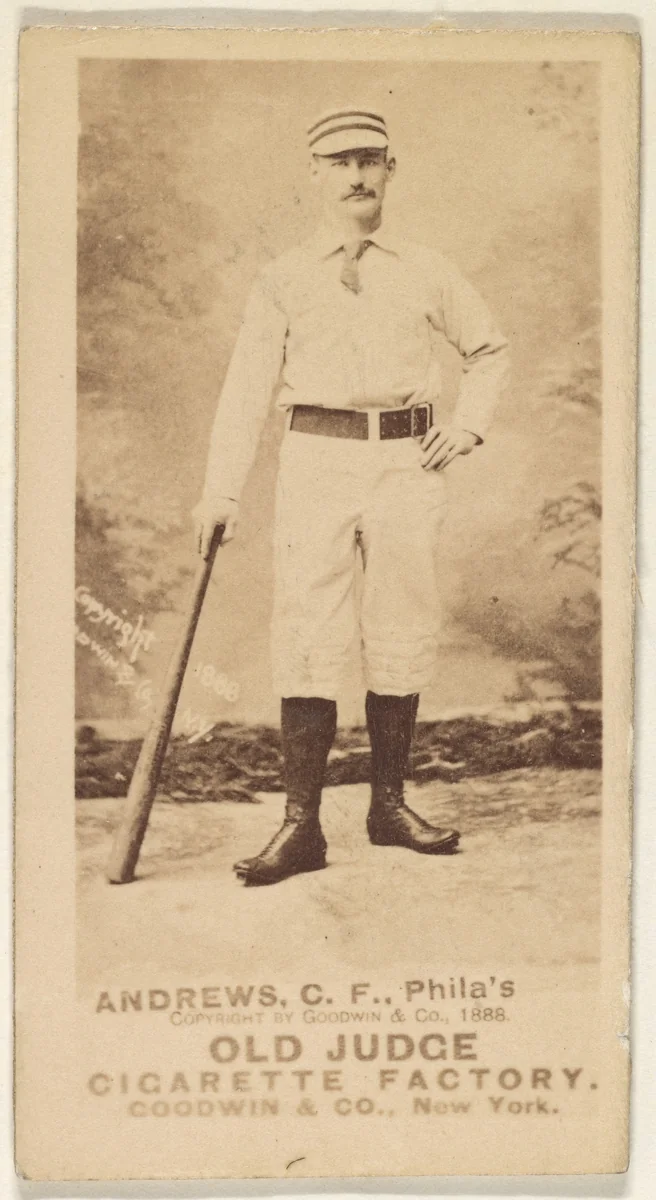 George Edward "Ed" Andrews, Center Field, Philadelphia, from the Old Judge series (N172) for Old Judge Cigarettes by Goodwin & Company, photograph, 1888