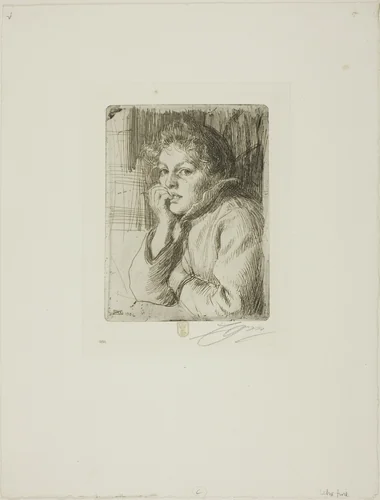 Kesti, a Mora Peasant by Anders Zorn, print, 1906