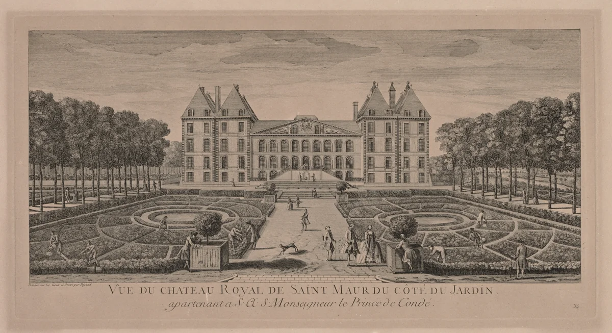 Chateau St. Maur by Jacques Rigaud, print, 1700-1750