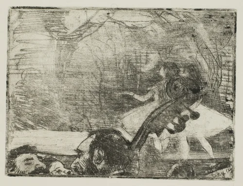 On Stage I by Edgar Degas, print, 1876
