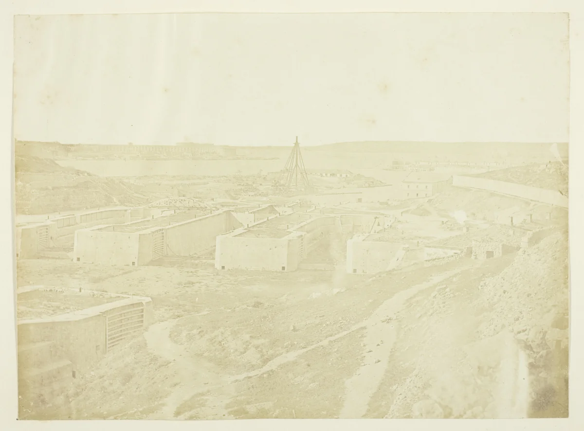Docks of Sebastopol, Fort Nickolas on the Left by James Robertson, other, 1855