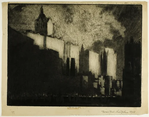 The Cliffs of West Street by Joseph Pennell, print, 1908