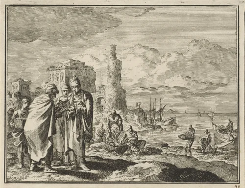 Gelijkenis van de kostbare parel by Jan Luyken, print, 1712