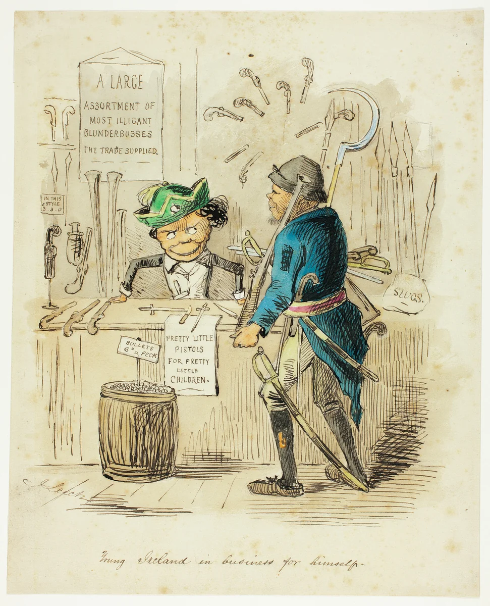 Young Ireland in Business for Himself by John Leech, painting, 1850-1859