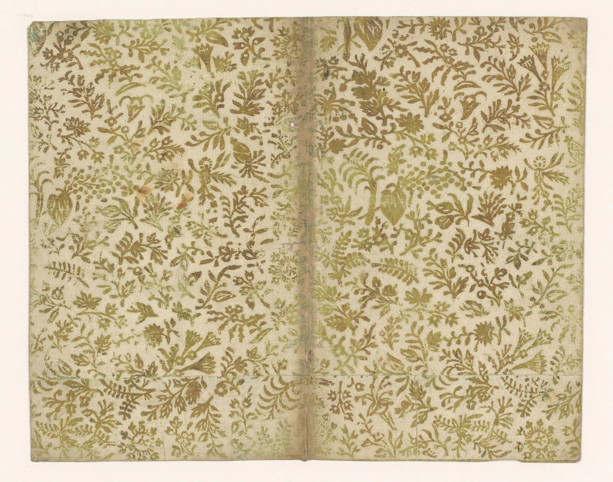 Blad met bloemen en vruchten by anonymous, other, 1780-1820