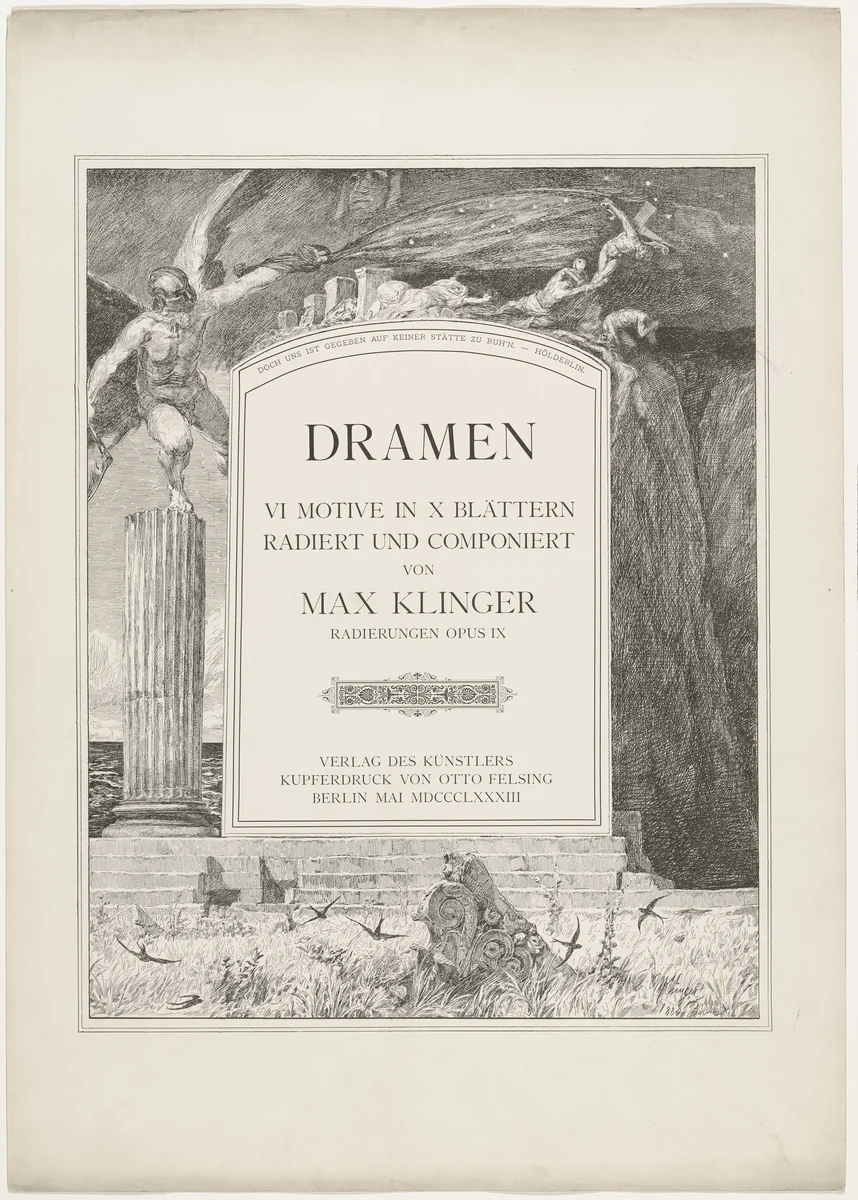 Dramas, Opus IX (Dramen, Opus IX) by Max Klinger, print, 1883