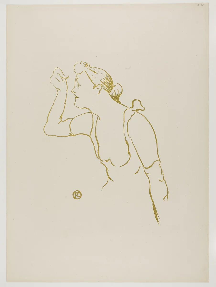 Paula Brébion, from Le Café-Concert by Henri de Toulouse-Lautrec, print, 1893