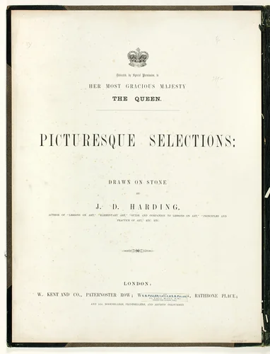 Picturesque Selections: Text Page, from Picturesque Selections by James Duffield Harding, print, 1859-1860