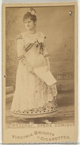 Mezeray, Opera Comique, from the Actors and Actresses series (N45, Type 1) for Virginia Brights Cigarettes by Allen & Ginter, photograph, 1885-1891