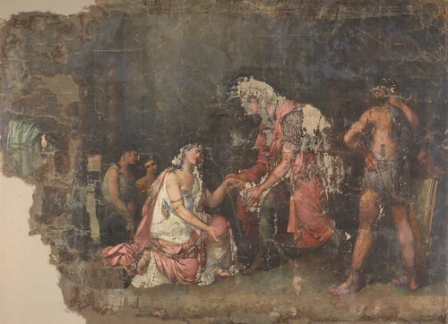Sophonisbe kneeling before Masinissa, King of Numidia by Benjamin Wolff, painting, 1815-1825
