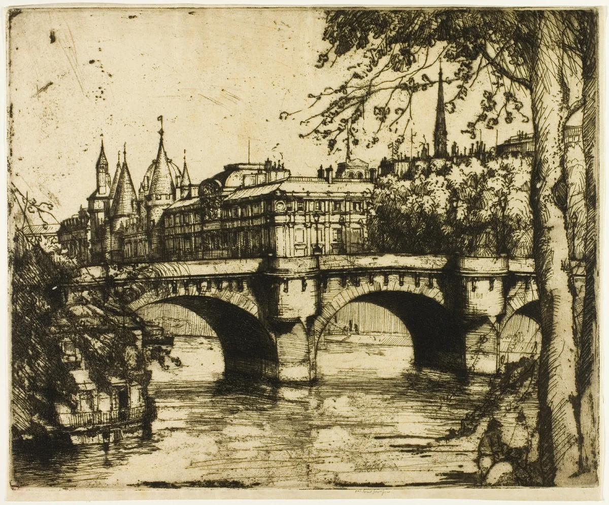 The Concièrgerie, Paris by Donald Shaw MacLaughlan, print, 1908