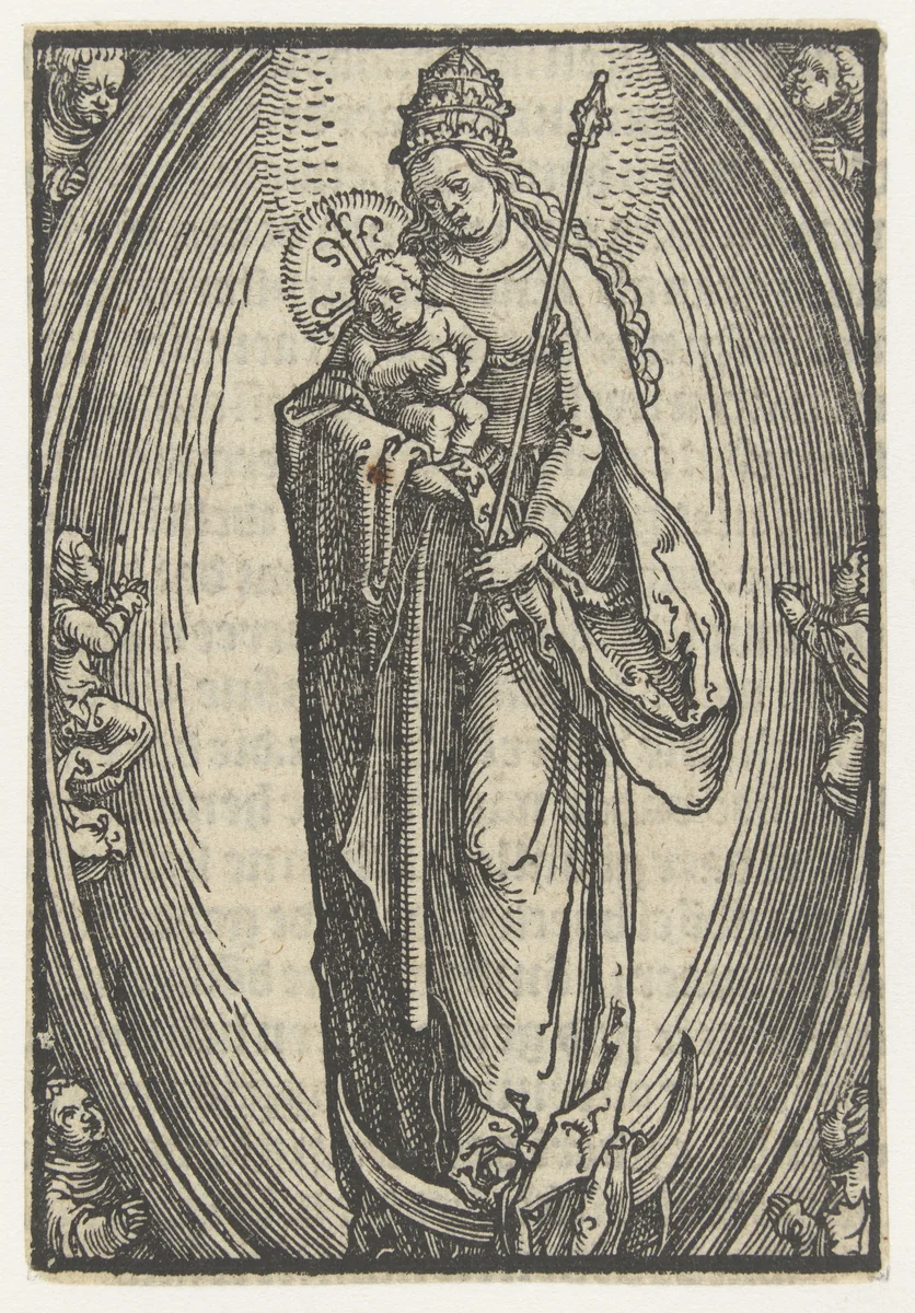 Madonna op de maansikkel by Unknown, print, 1514-1517